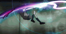 a pixelated image of a girl falling into a pool of water
