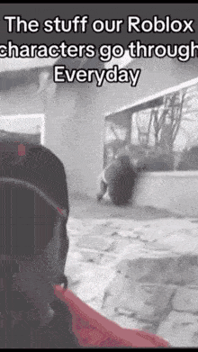 a poster that says the stuff our roblox characters go through every day