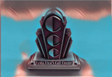 the costa rica 's call center logo is shown on a blue background