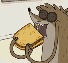 Regular Show Rigby GIF - Regular Show Rigby Grilled Cheese GIFs