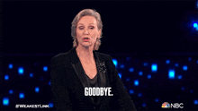 Goodbye Jane Lynch GIF - Goodbye Jane Lynch Weakest Link GIFs
