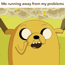 me running away from my problems jake adventure time running