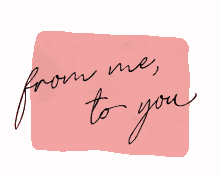 marina lin from me from me to you script handwriting