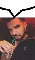 a man with a beard is drinking a starbucks beverage through a straw .