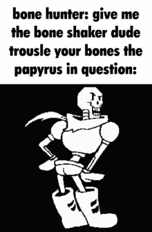 undertale papyrus skeleton bone shaker bone trousler