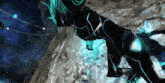 a computer generated image of a person in a futuristic costume