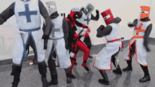 deadpool cosplay crusaders dance