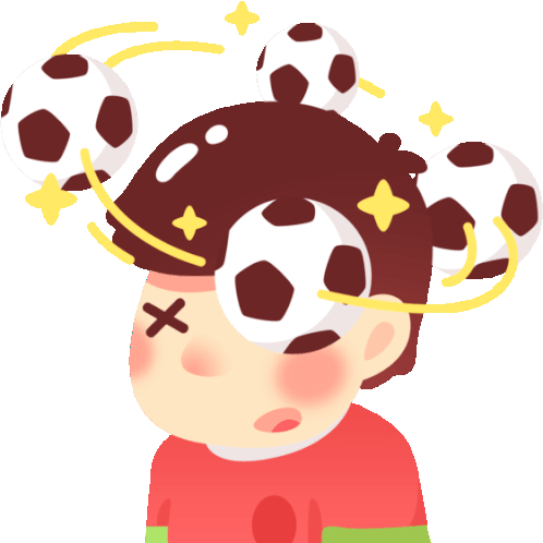 Soccer Player Sees Stars Sticker - Soccer Ball Hurt Pained Stickers