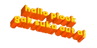 orange and yellow text that says hallo plok