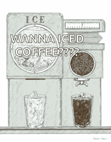 Coffee Wanna Iced Coffee GIF - Coffee Wanna Iced Coffee Drink GIFs