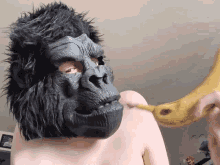 Gorilla Mask GIF - Gorilla Mask Banana GIFs