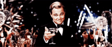 Glückwunsch Von Leo GIF - Leonardo Di Caprio Glueckwunsch Party GIFs