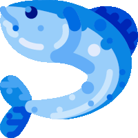 Blue Fish Sticker - Blue Fish Stickers