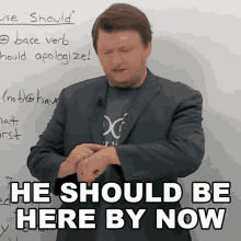 He Should Be Here By Now Alex GIF - He Should Be Here By Now Alex Engvid GIFs