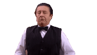 a man in a tuxedo and bow tie says ambulanciaa !!