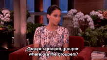 Swimming With Sharks, And Groupers. GIF - Jenniferlawrence Ellendegeneres Groupers GIFs
