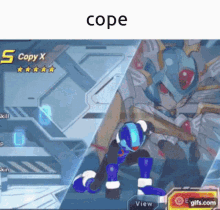 Cope Copy X GIF - Cope Copy X Mega Man X Dive GIFs