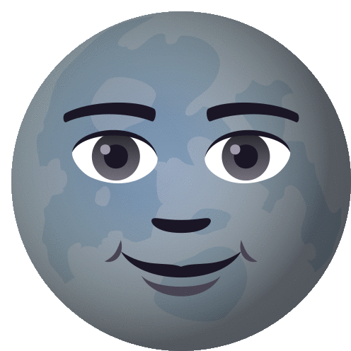 New Moon Face Nature Sticker - New Moon Face Nature Joypixels Stickers