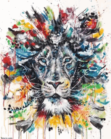 lion art king of the jungle