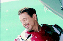 Smiling Tony Stark GIF - Smiling Tony Stark Robert Downey Jr GIFs