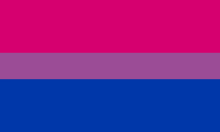 a purple , pink , and blue striped background with a purple stripe in the middle