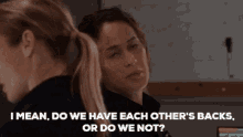 Station19 Andy Herrera GIF - Station19 Andy Herrera I Mean Do We Have Each Others Backs GIFs