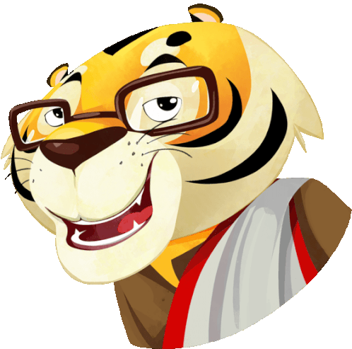 Cheeky Tiger Smiles Sticker