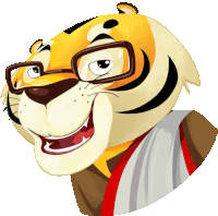 Cheeky Tiger Smiles Sticker - The Bengal Tiger Google Stickers