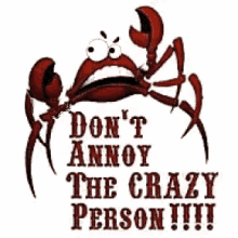 Crazy Person Dont Annoy The Crazy Person GIF - Crazy Person Dont Annoy The Crazy Person Crab GIFs