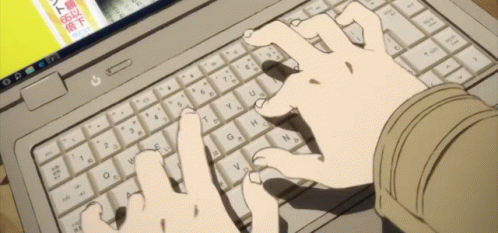 Keyboard hands and gif gif anime 137344 on animeshercom