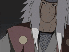 a drawing of a man with white hair and a black hat