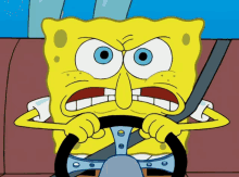 Spongebob Squarepants Road Rage GIF - Spongebob Squarepants Road Rage Angry Driver GIFs