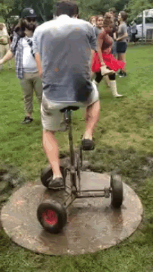 3 Wheels, 2 Pedals, 1 Seat, 0 Practical Purposes GIF