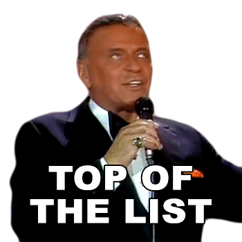 Top Of The List Frank Sinatra Sticker - Top Of The List Frank Sinatra Theme From New York New York Stickers