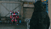 a blurry picture of a robot with a light coming from it
