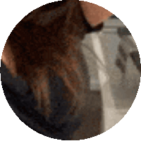 a close up of a person 's hair is shown in a circle