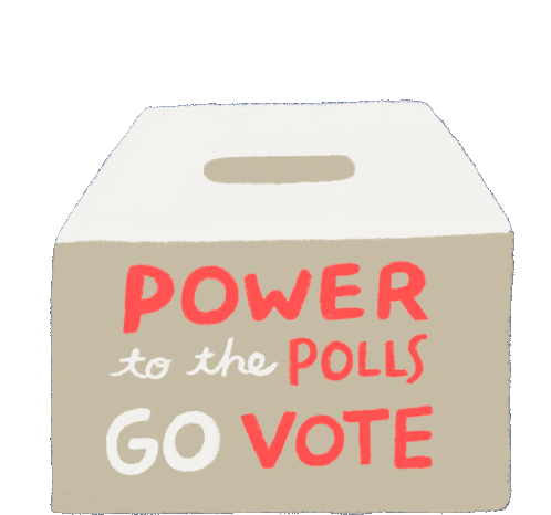 Power To The Polls Power Sticker - Power To The Polls Power Voting Polls Stickers
