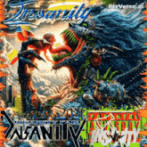 a poster with a monster and the words insanity on it