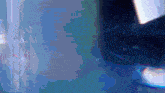 a blue background with a few bubbles and hearts on it
