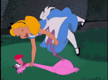 Alice In Wonderland Flamingo GIF - Alice In Wonderland Flamingo Croquet GIFs