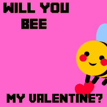 Will You Bee My Valentine GIF - Will You Bee My Valentine Bee GIFs