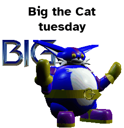 Big The Cat Tuesday Sticker - Big The Cat Tuesday Funny Stickers