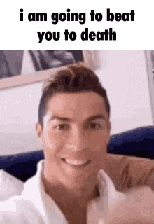 I Am Going To Beat You To Death Ronaldo Drink GIF - I Am Going To Beat You To Death Ronaldo Drink Black Lives Matter GIFs
