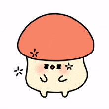 mushroom cute doze zzz nap
