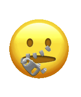 a yellow smiley face with a zipper on its mouth