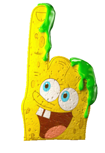 Spongebob Squarepants Foam Finger Nickelodeon Sticker
