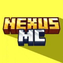 a logo for nexus mc is shown on a yellow background