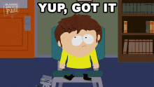 Yup Got It Jimmy Valmer GIF - Yup Got It Jimmy Valmer South Park GIFs