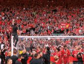 a soccer field with a banner that says campione liverpool