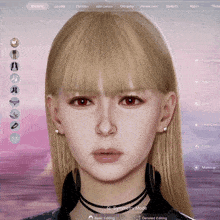 a woman 's face is shown in a video game with the symmetry mode displayed
